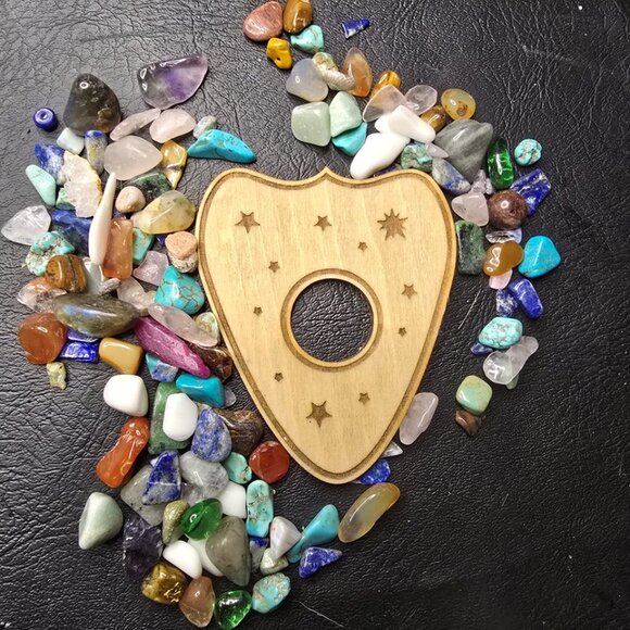 Planchette Crystal Sphere Stand holder wood - Picture 4 of 4